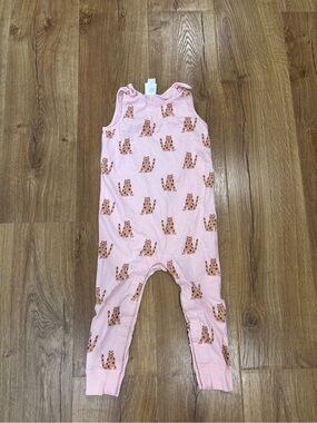 Hanna Andersson Cheetah Print Romper Sleeveless One Piece Organic Cotton